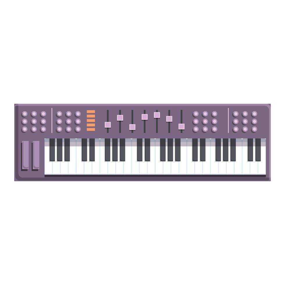 Mixer synthesizer icon cartoon vector. Acid piano vector