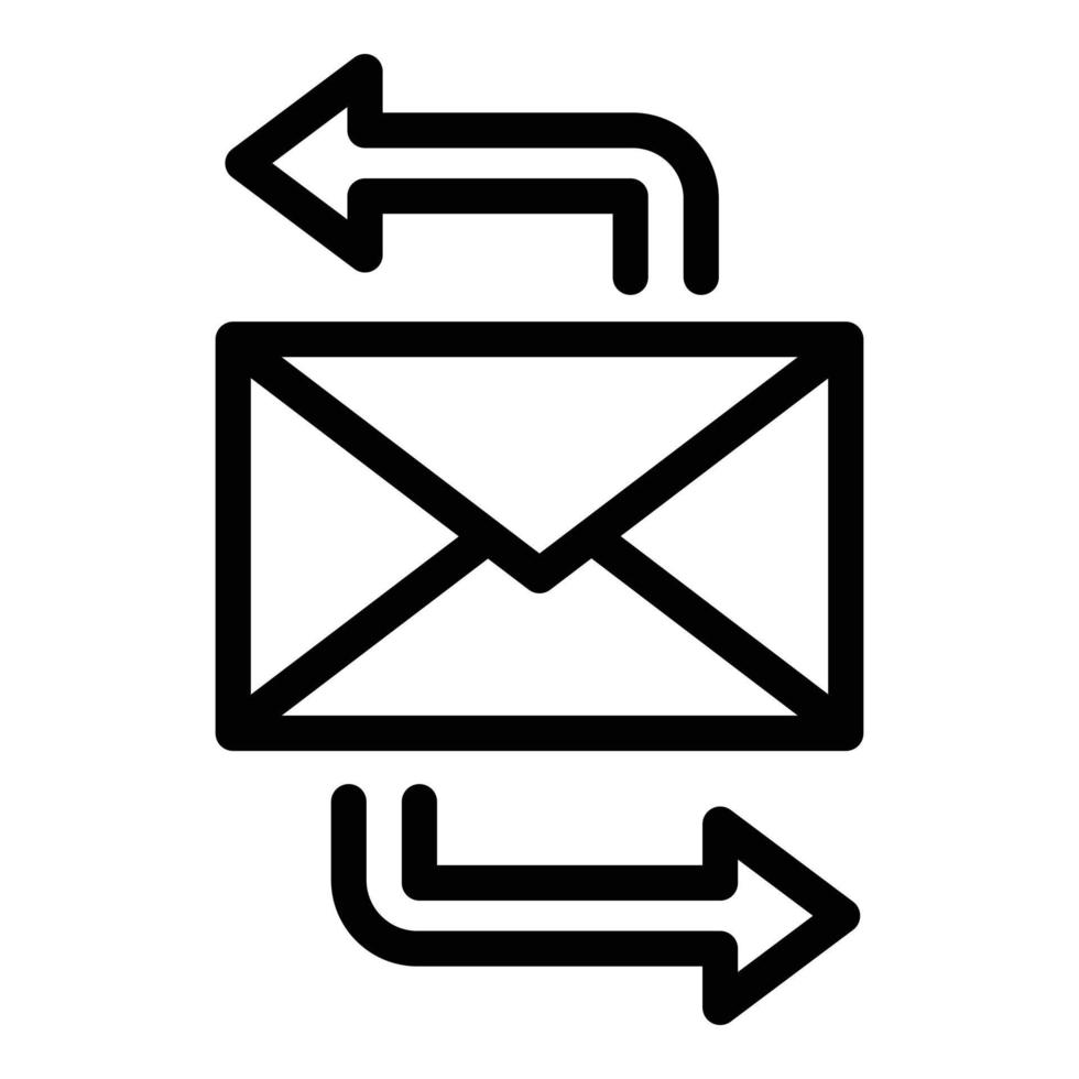 Post letter icon, outline style vector