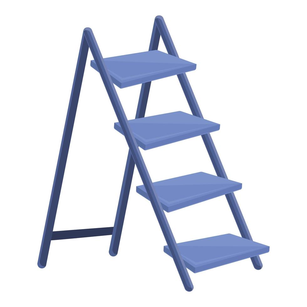 Double ladder icon, cartoon style vector