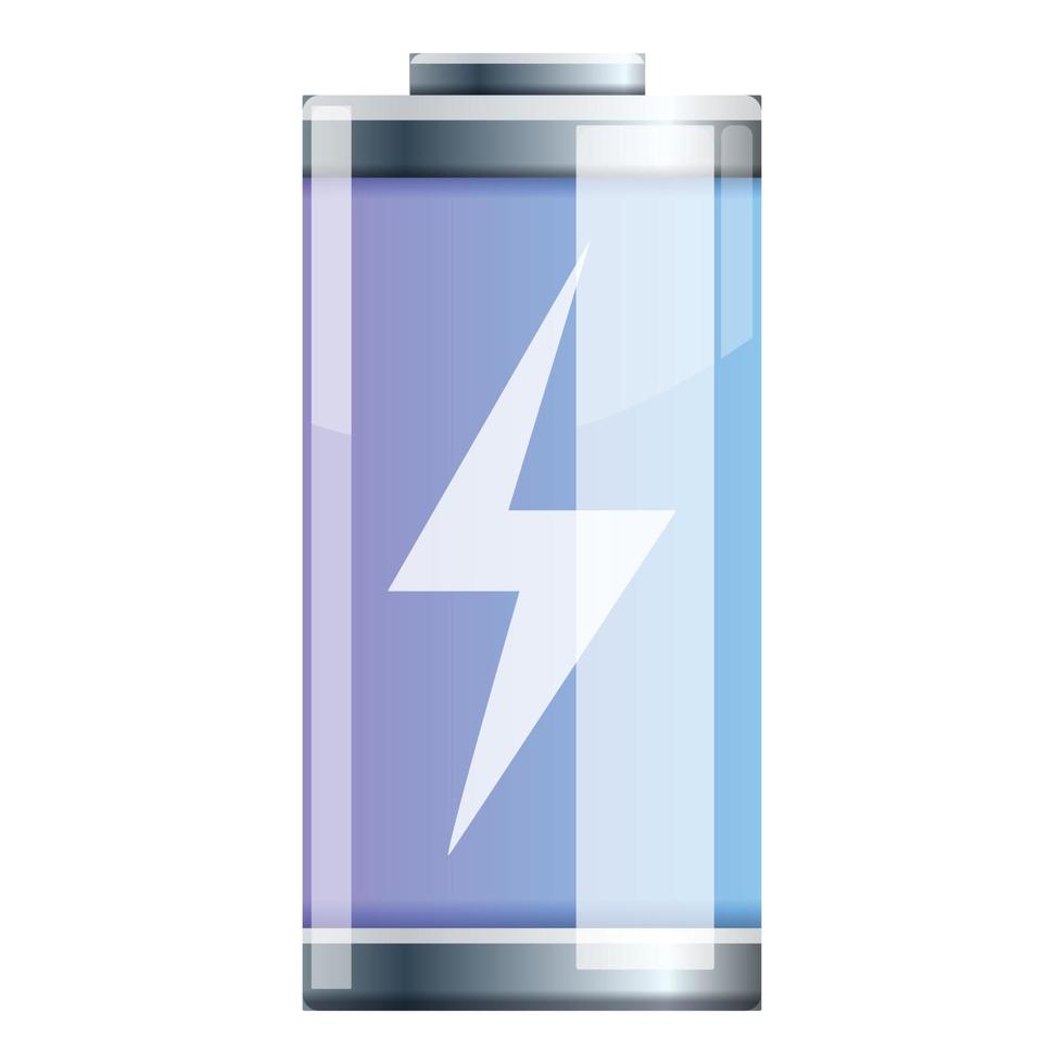 Recharge battery icon, cartoon style vector