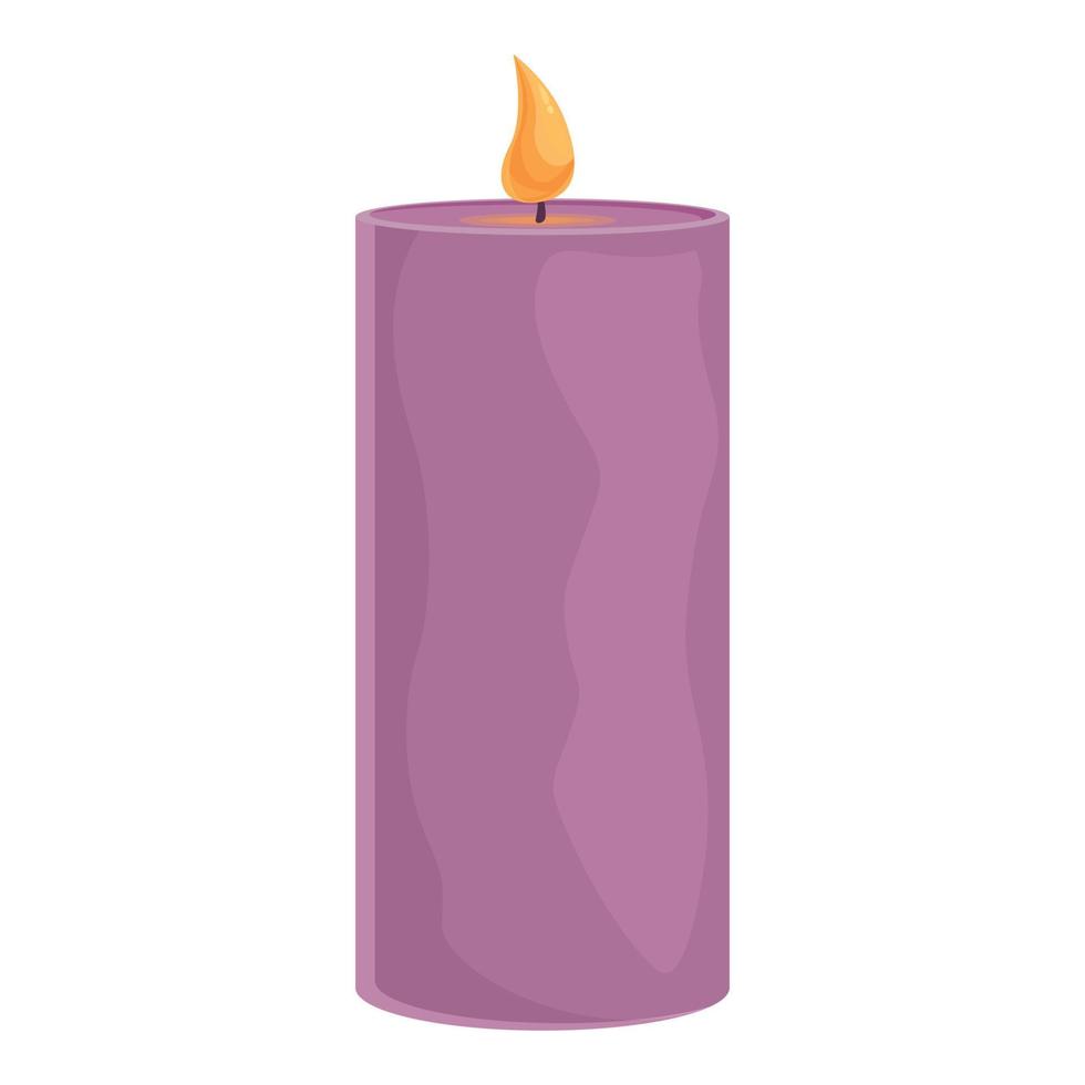 Burning candle icon cartoon vector. Aromatic footcare vector