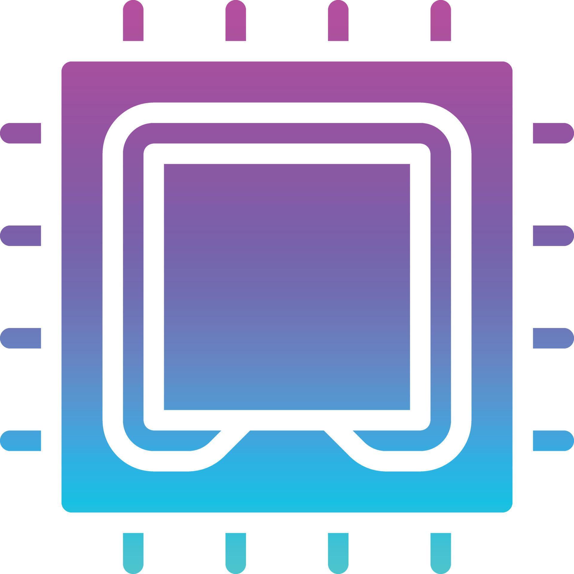 processor cpu card computer accessory - gradient solid icon 14363832 ...