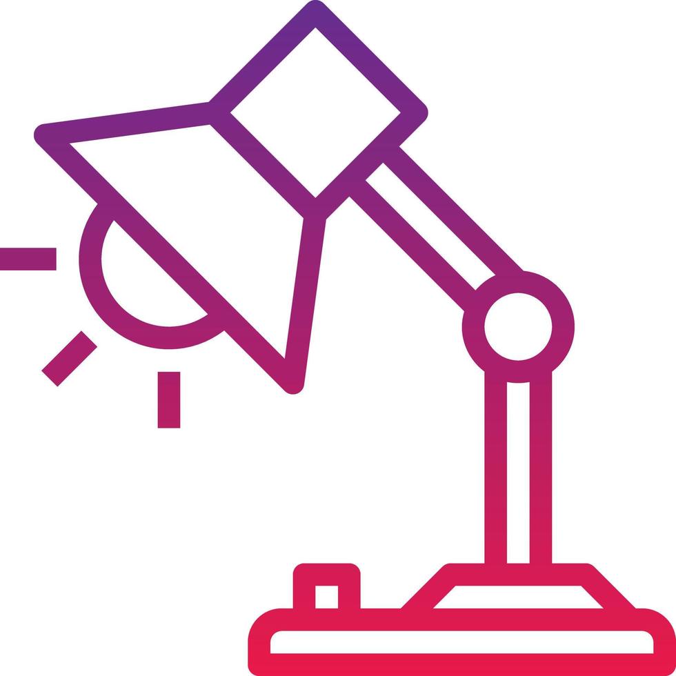 lighting bulb brightness computer accessory - gradient icon vector