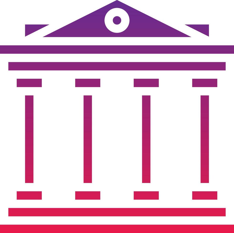 bank money banking finance saving - solid gradient icon vector