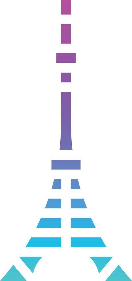 tokyo tower japan japaneses landmark - solid gradient icon vector