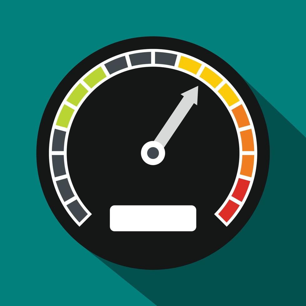 Speedometer icon in flat style vector