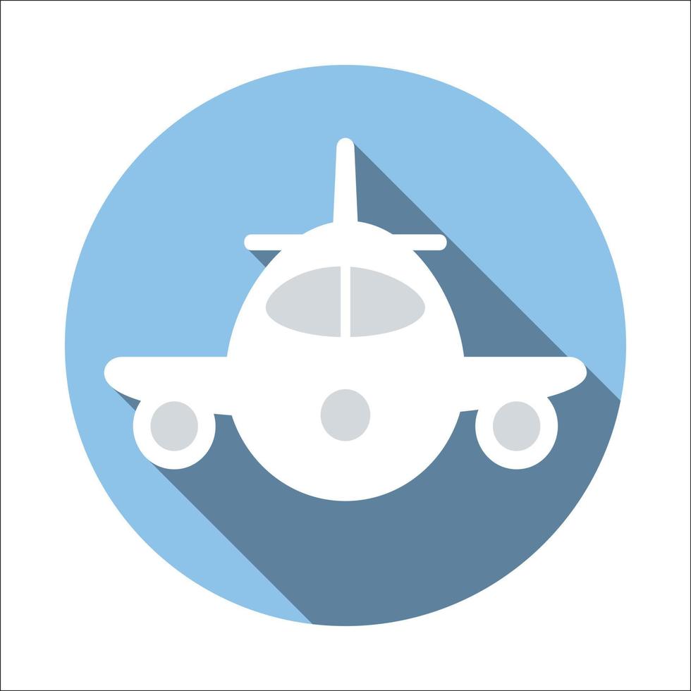 Plane flat icon vector