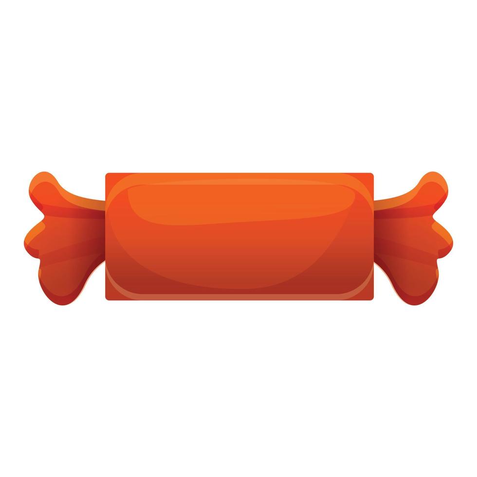 Red bonbon icon, cartoon style vector