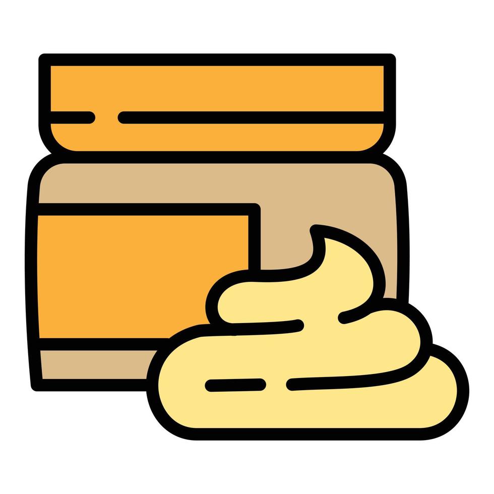 Sunblock cream jar icon, outline style vector