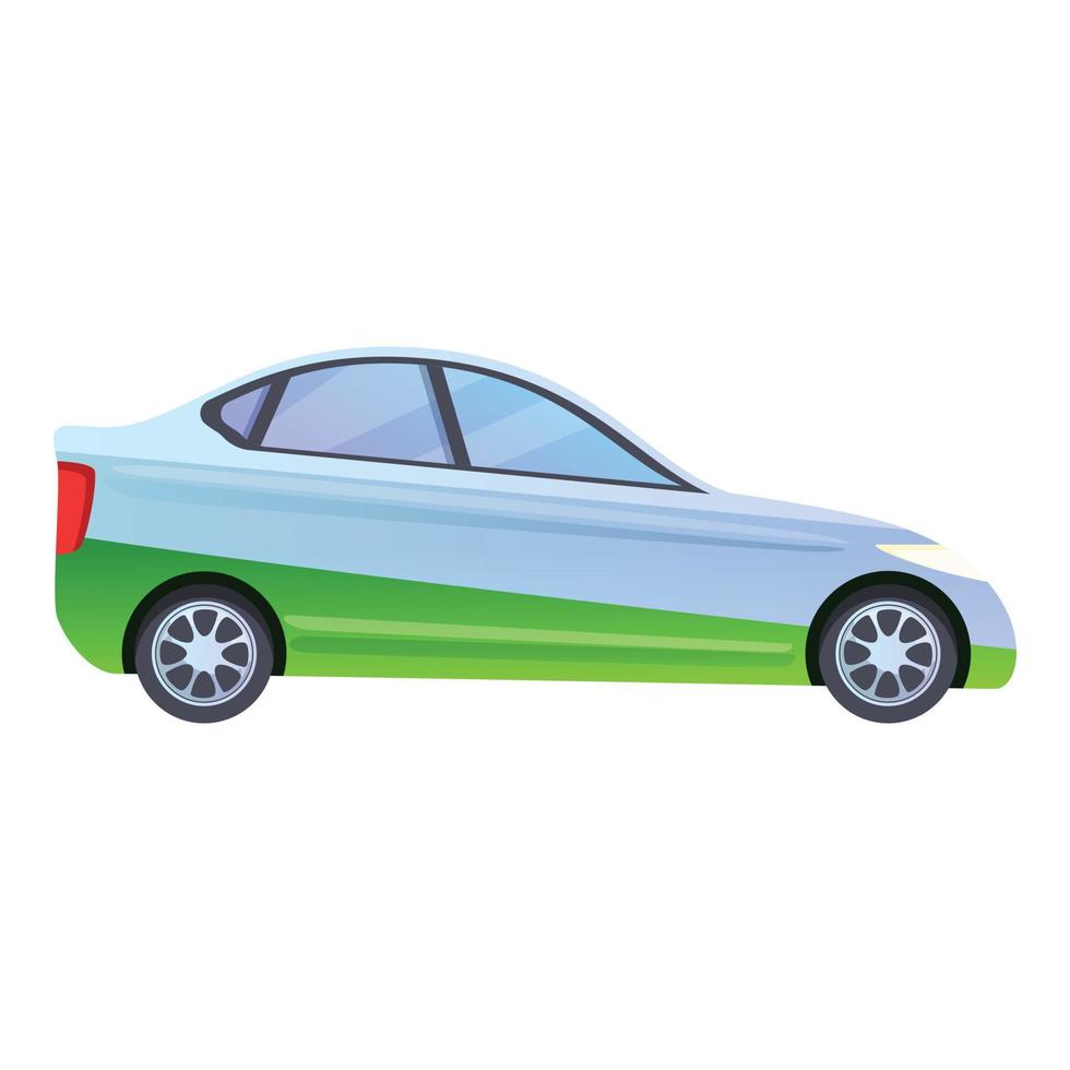 icono de coche híbrido, estilo de dibujos animados vector