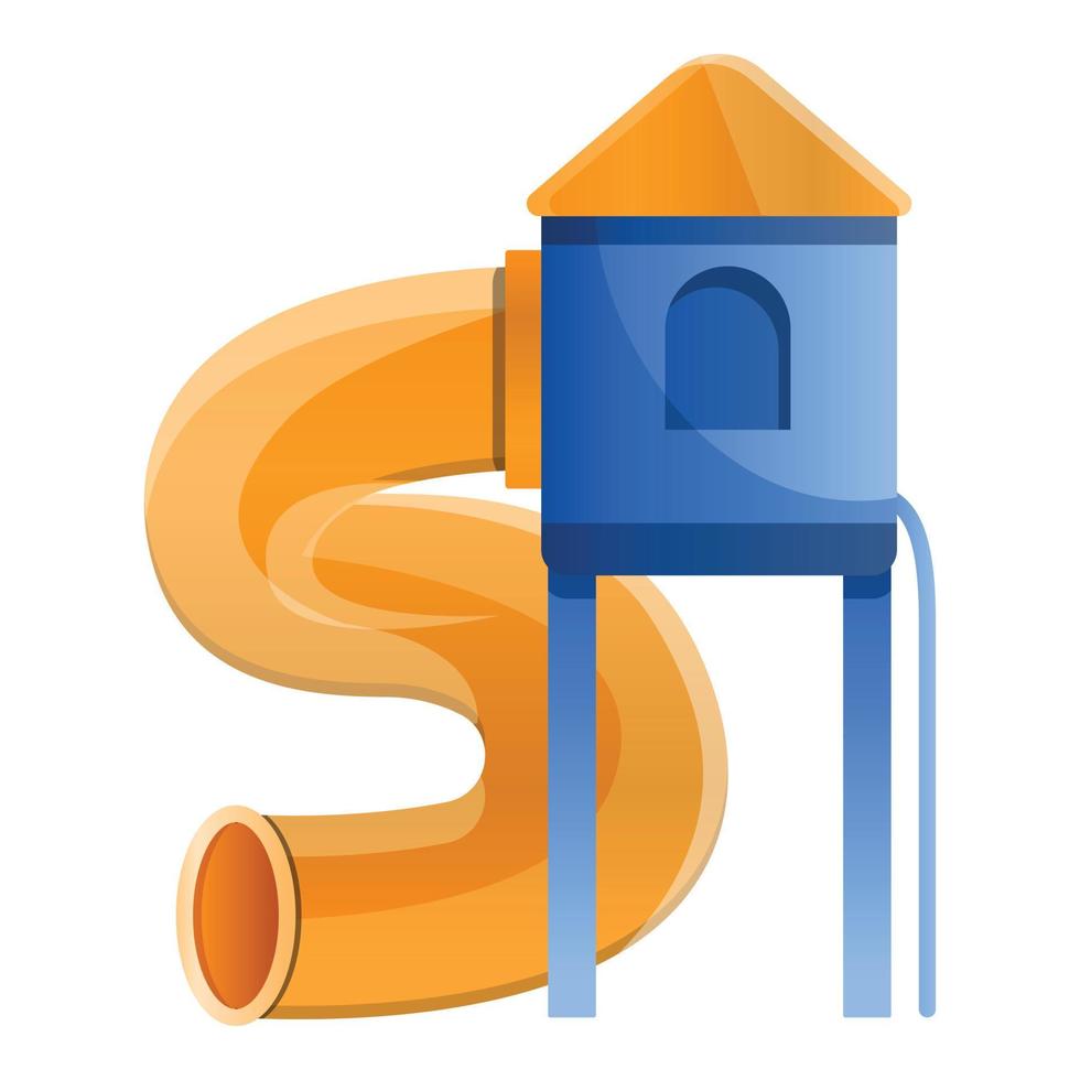 House kid tunnel icon, cartoon style vector