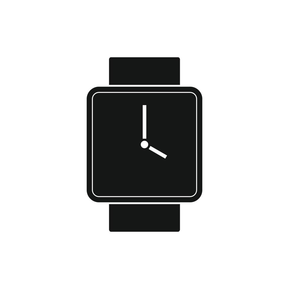 icono de reloj, estilo simple vector