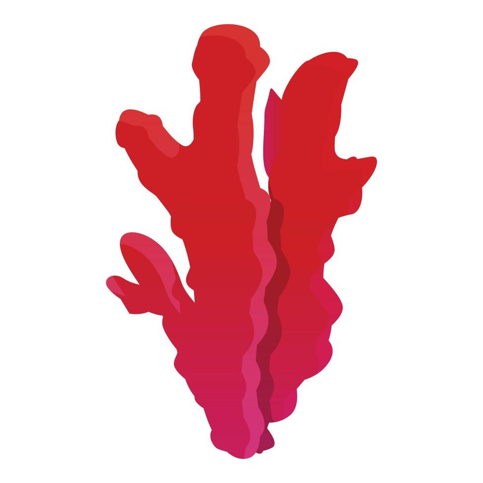 icono de coral de belleza, estilo de dibujos animados vector