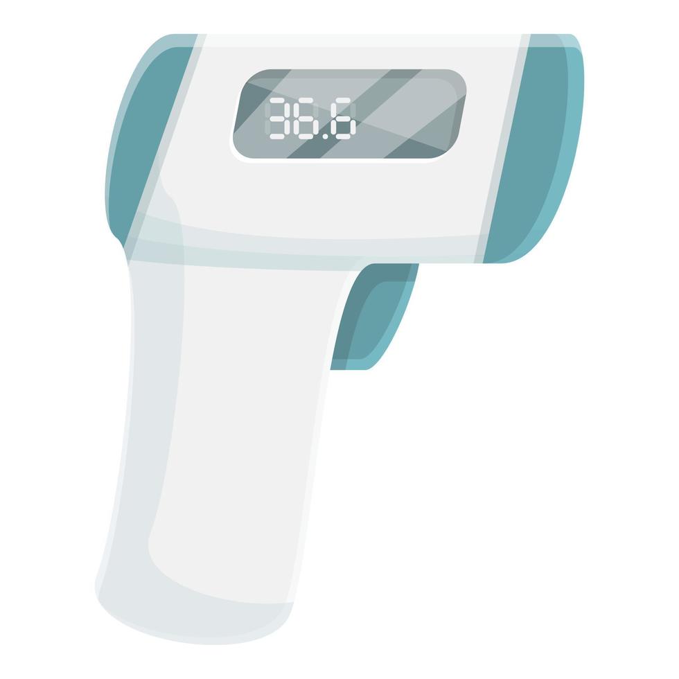 Laser thermometer expensive icon, cartoon style vector