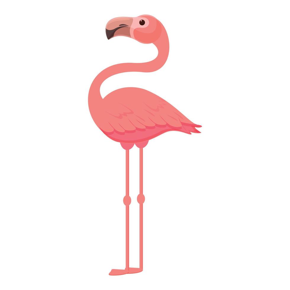 Pretty flamingo icon cartoon vector. Tropical bird vector