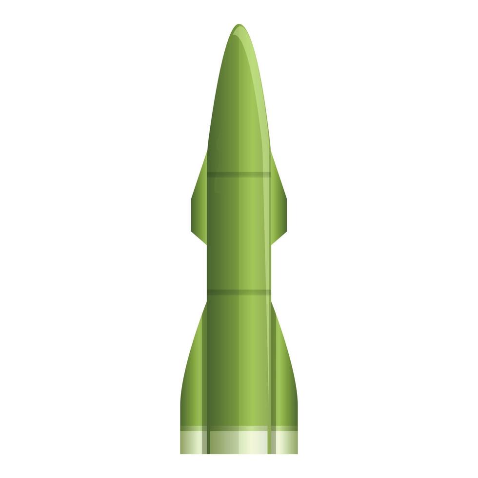 Plane missile icon, cartoon style vector