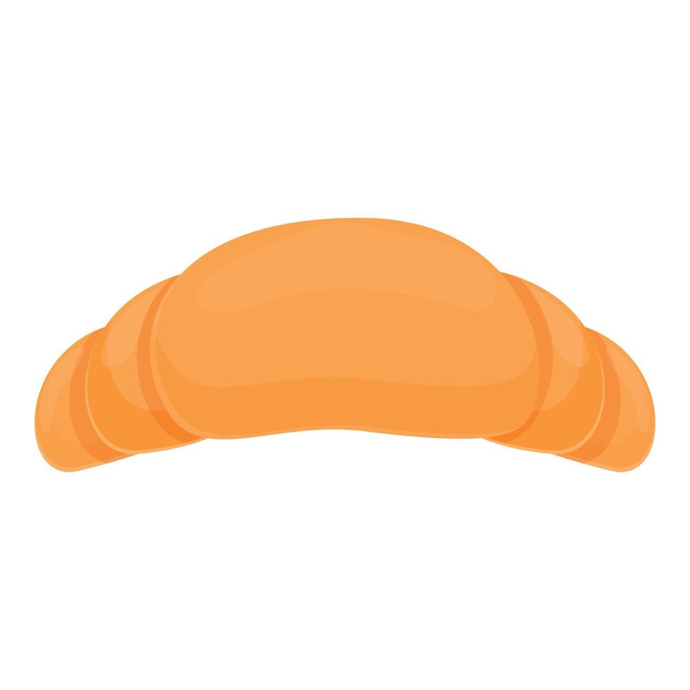 Takeaway croissant icon, cartoon style vector