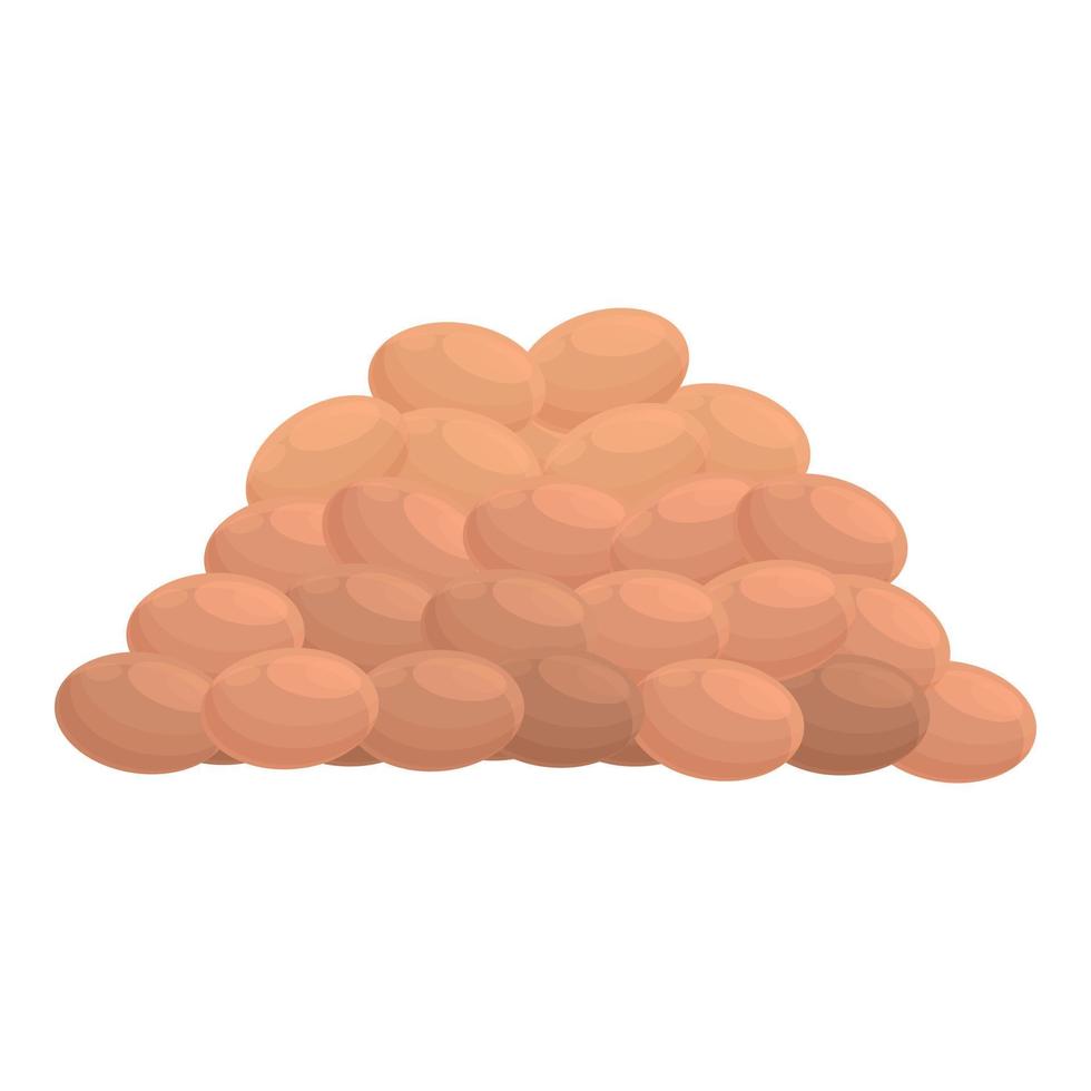 Pile of lentil icon cartoon vector. Bean sack vector