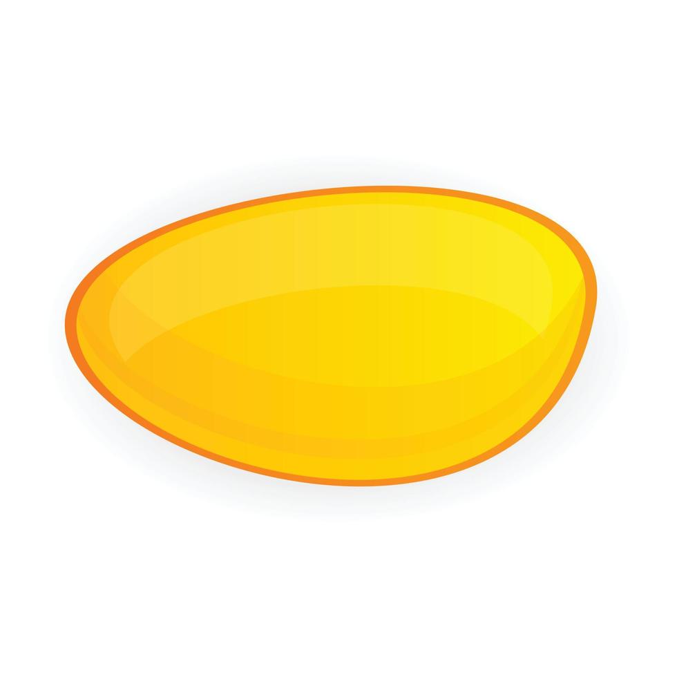 Part of mango icon, cartoon style vector