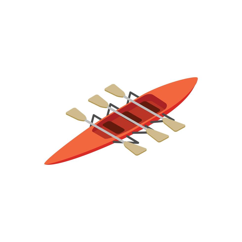 Rowing isometric 3d icon vector