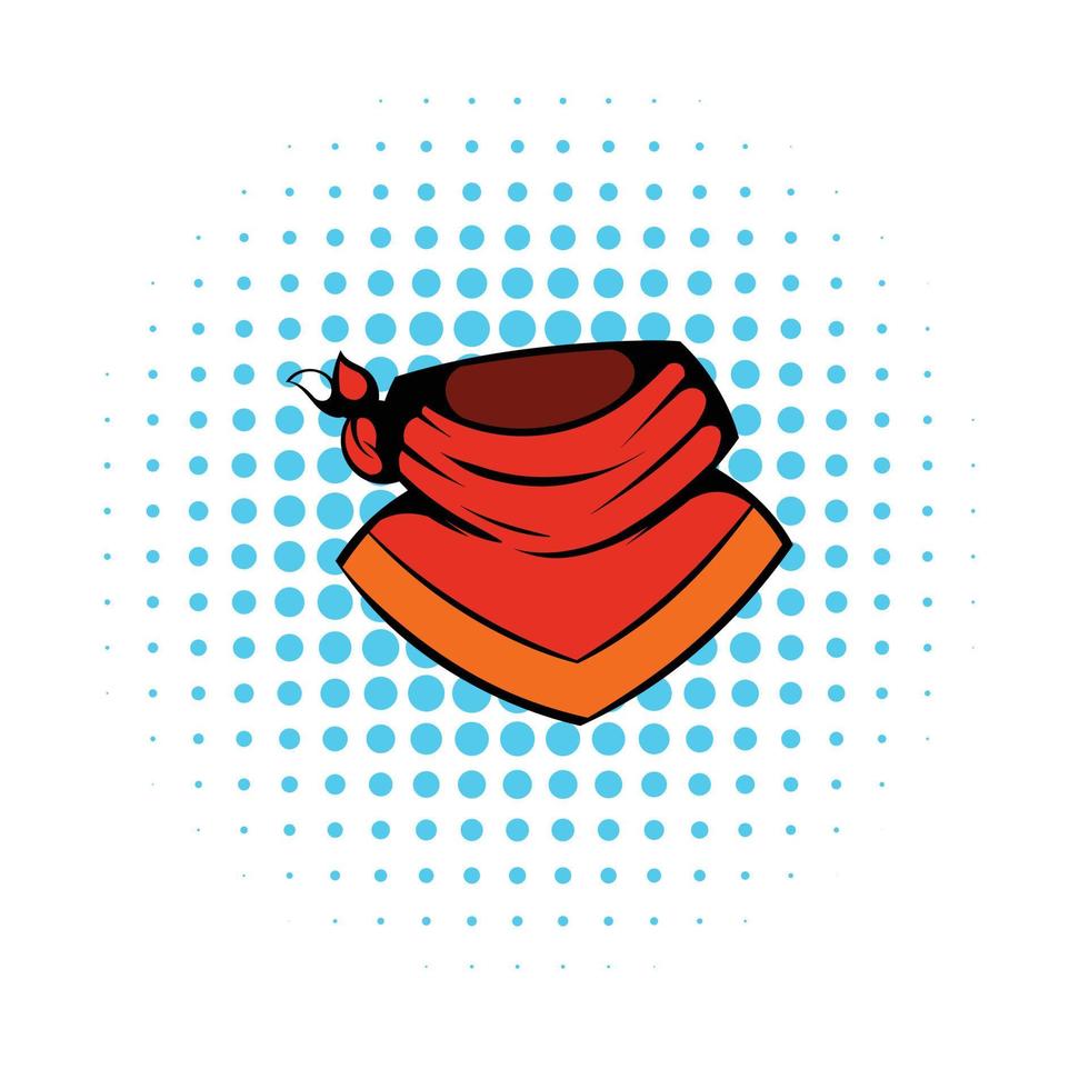 Cowboy neckerchief icon, comics style vector