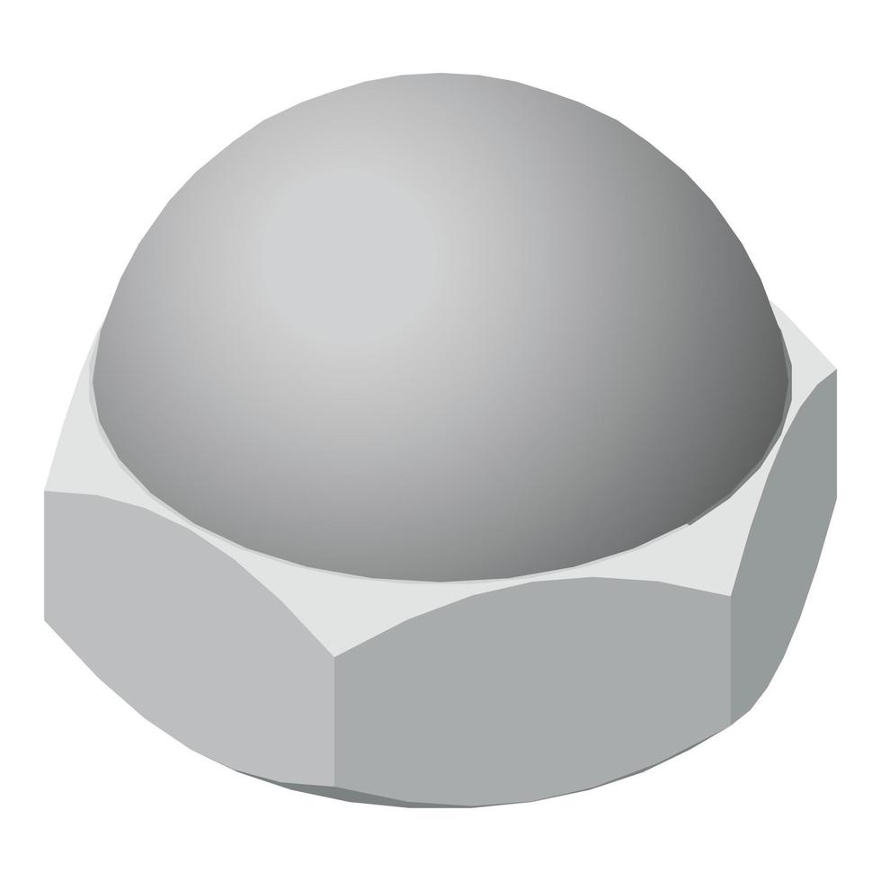Wheel bolt icon, isometric style vector