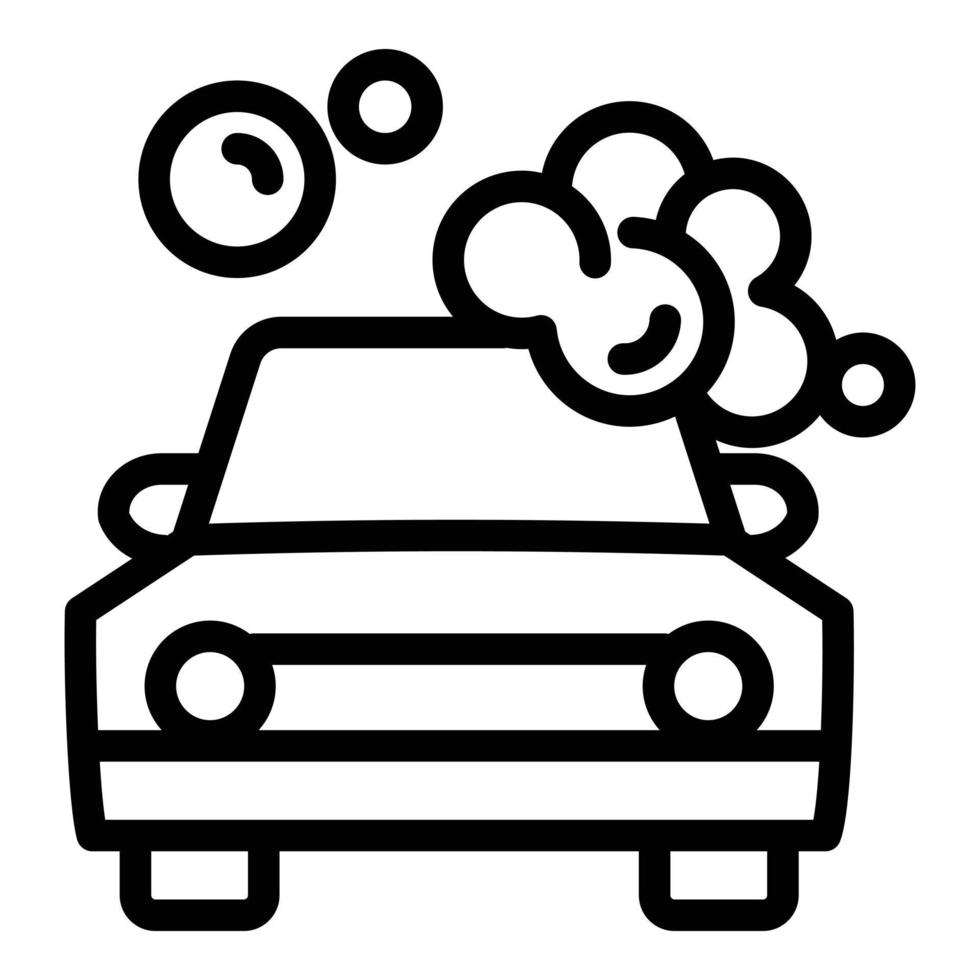 Bubble foam car wash icon, outline style 14364101 Vector Art at