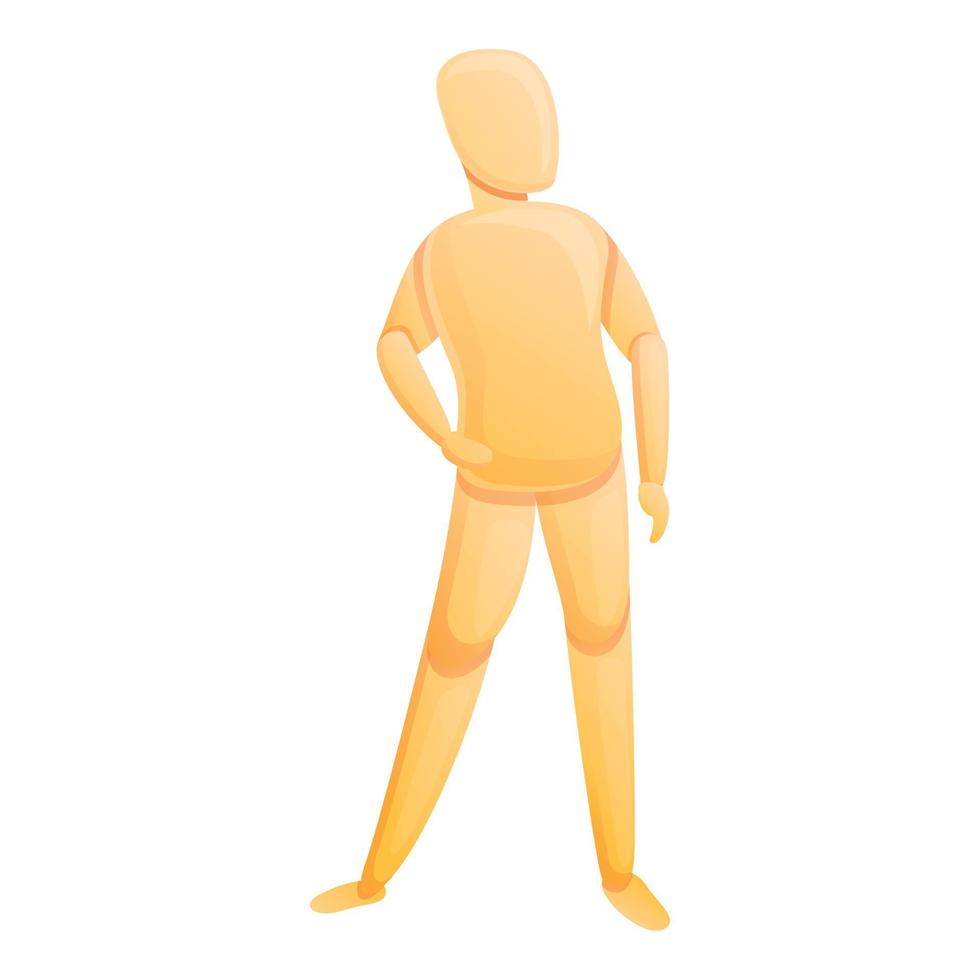 Human mannequin icon, cartoon style vector