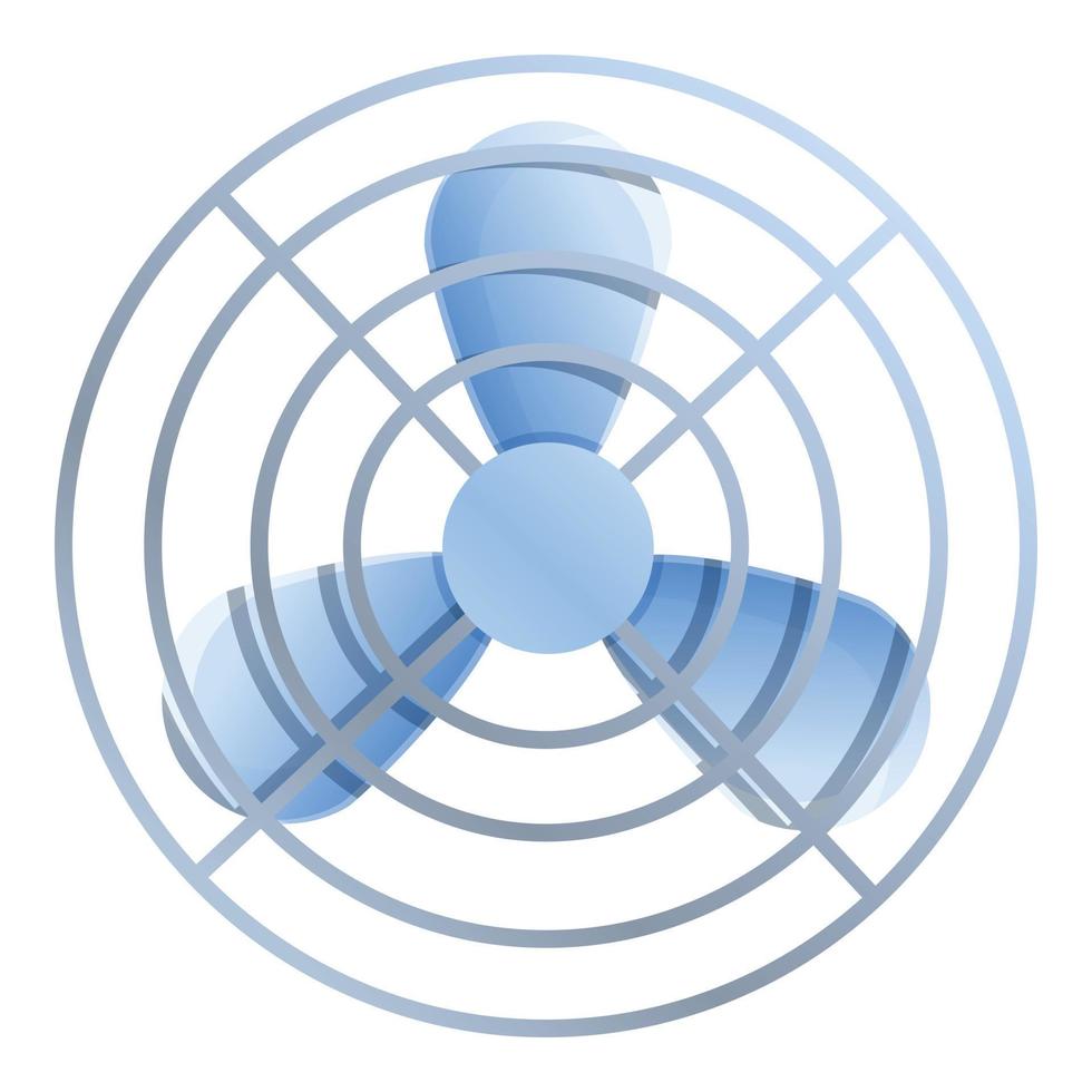 Room air fan icon, cartoon style vector