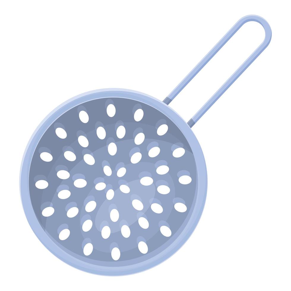 Cook colander icon cartoon vector. Kitchen sieve vector