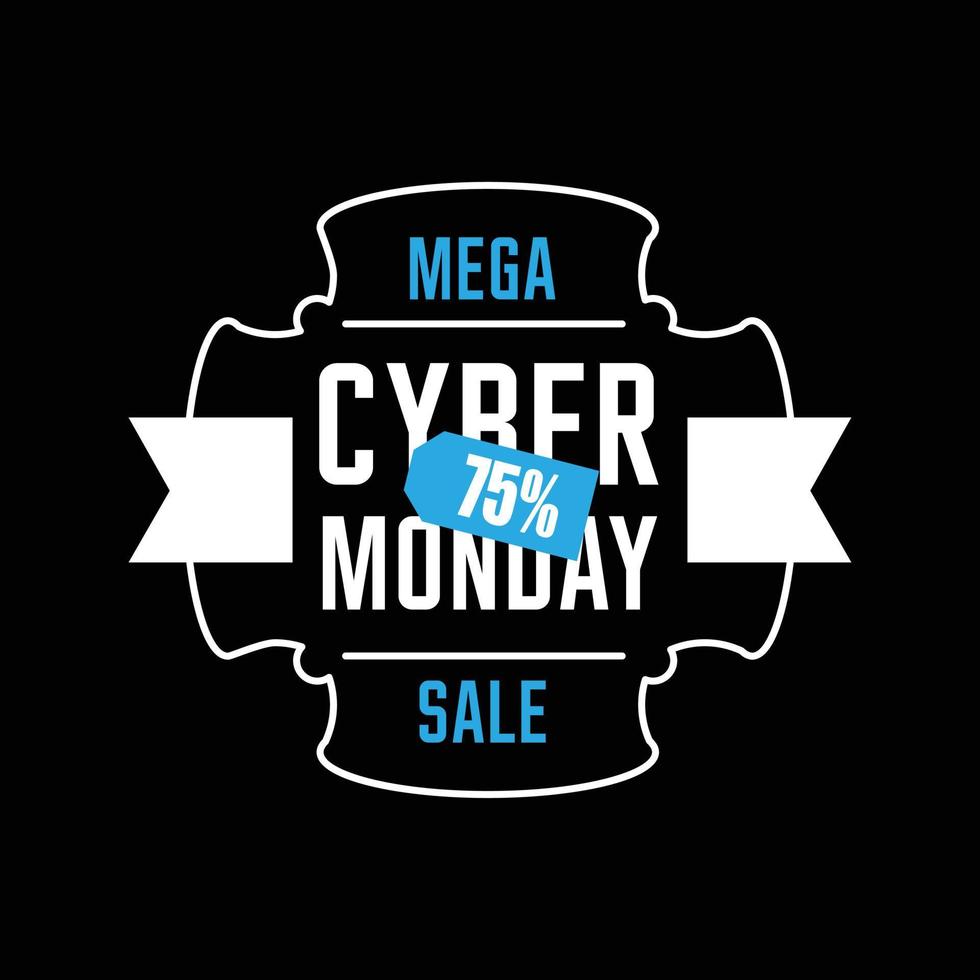 Cyber monday sale card with elegent design vector