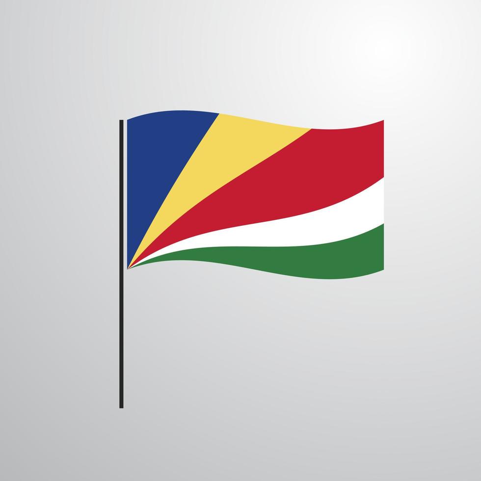 seychelles ondeando la bandera vector