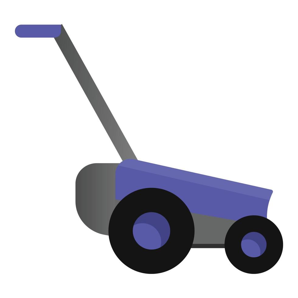 Lawnmower icon, cartoon style vector