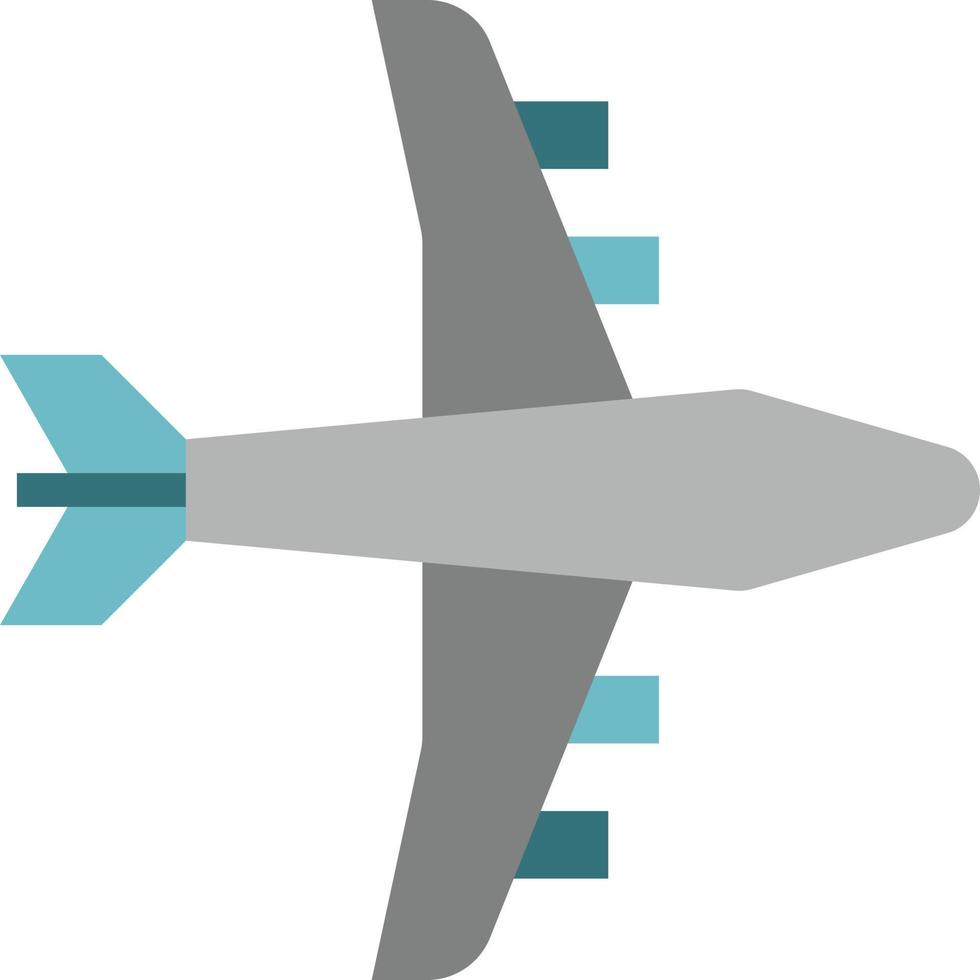 airplane transportation plane - flat icon vector
