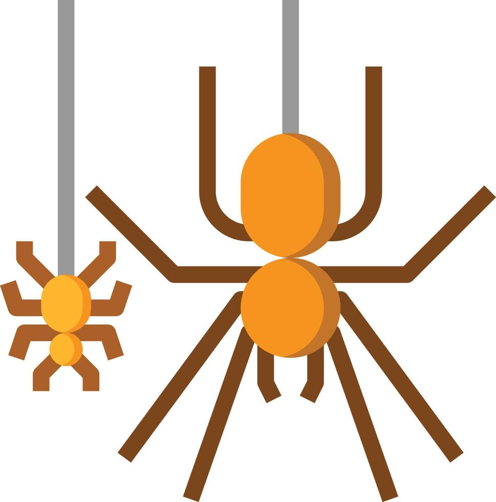 spider web animal haunted halloween - flat icon vector