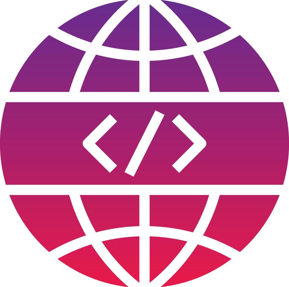 tags html world website seo solid gradient icon 14364309 Vector Art