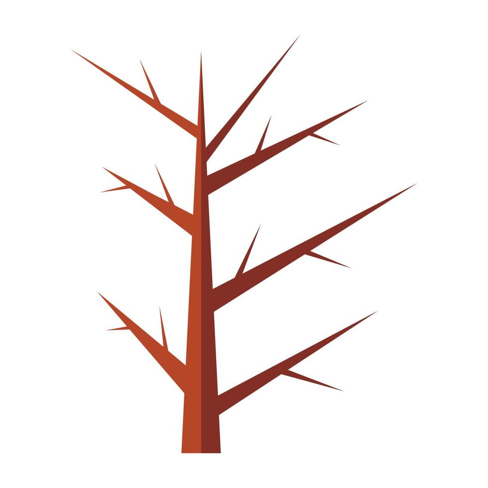 icono plano de árbol de invierno vector