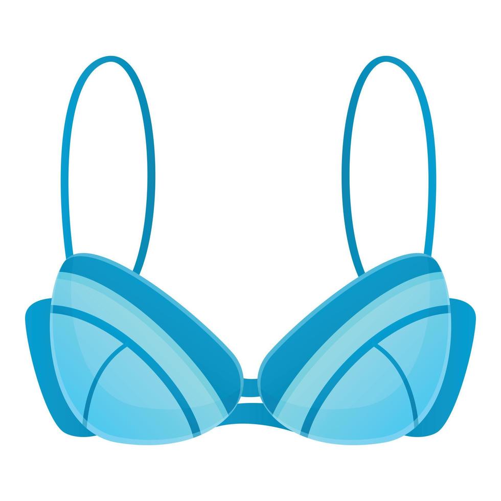 Beach bra icon, cartoon style vector