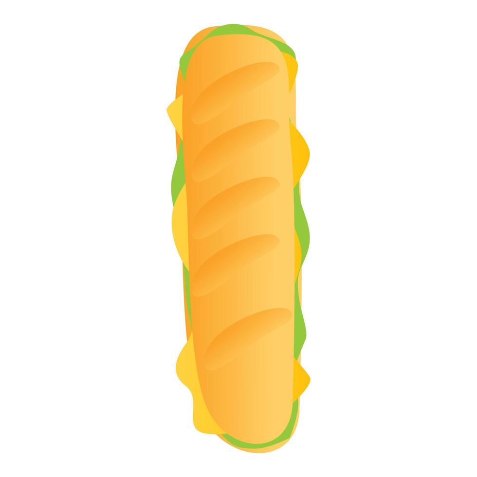 icono de sándwich, estilo de dibujos animados vector