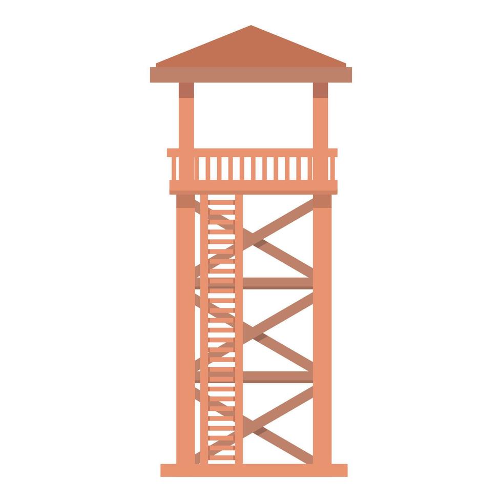 vector de dibujos animados de icono de torre de salvavidas de playa. guardia de seguridad