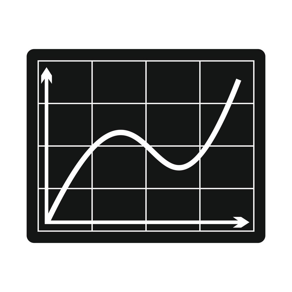 Screen arrow graph board icon vector