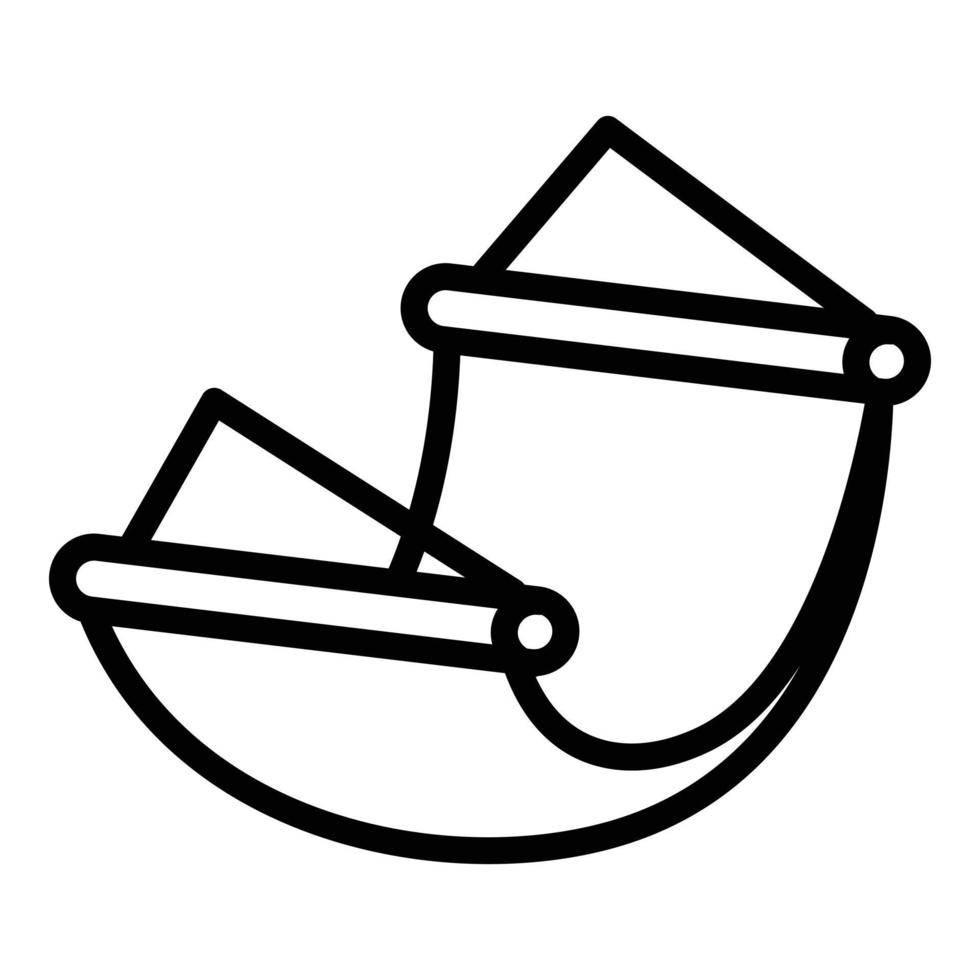 Beach hammock icon, outline style vector