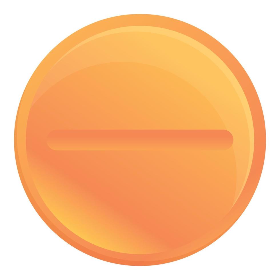 Pill icon, cartoon style vector