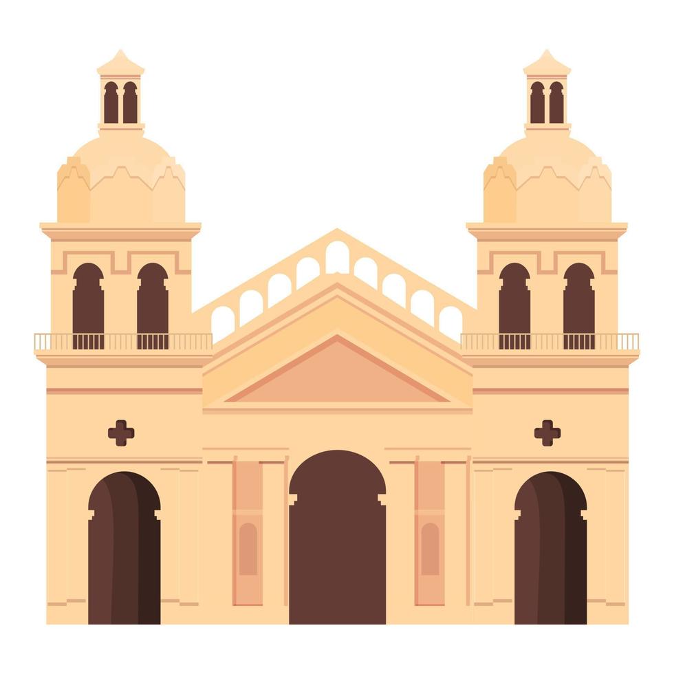 vector de dibujos animados icono de la iglesia católica. viajes argentinos