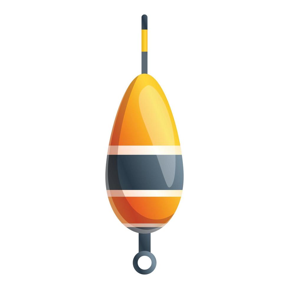 Hook fish bobber icon, cartoon style vector