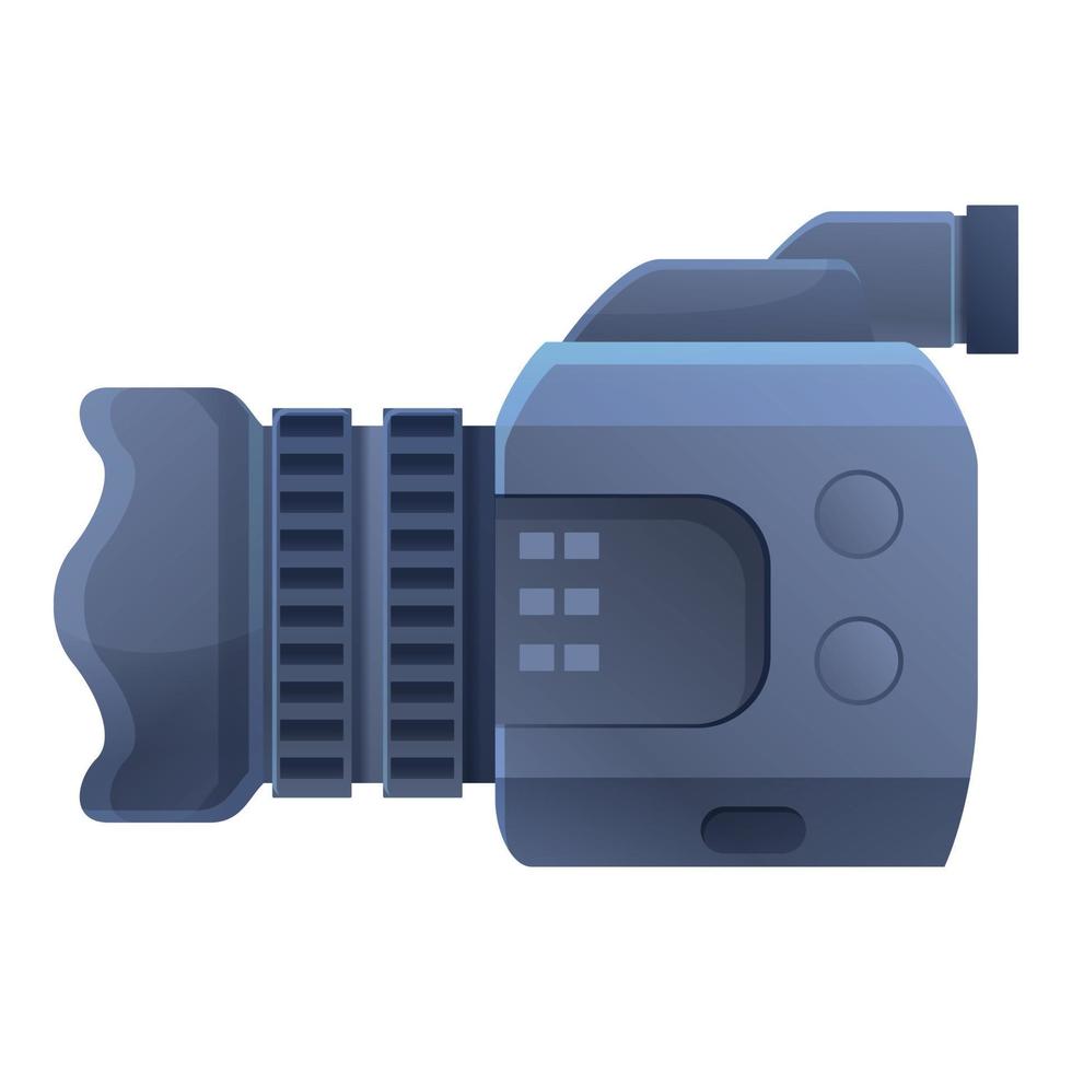 Cameraman camcorder icon, cartoon style vector