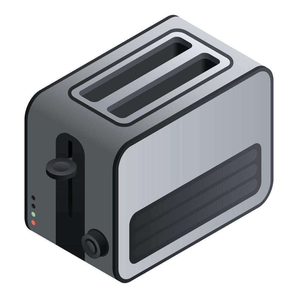 Modern toaster icon, isometric style vector