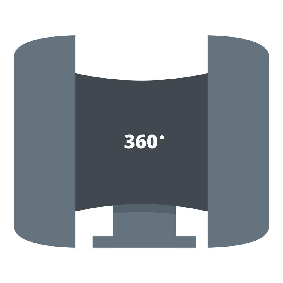 vector de dibujos animados de icono de recorrido virtual 360. paseo en línea