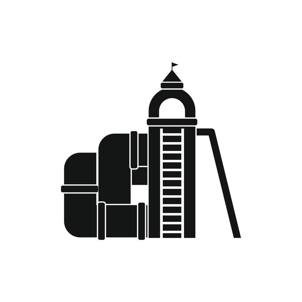 Slide with a roof icon vector