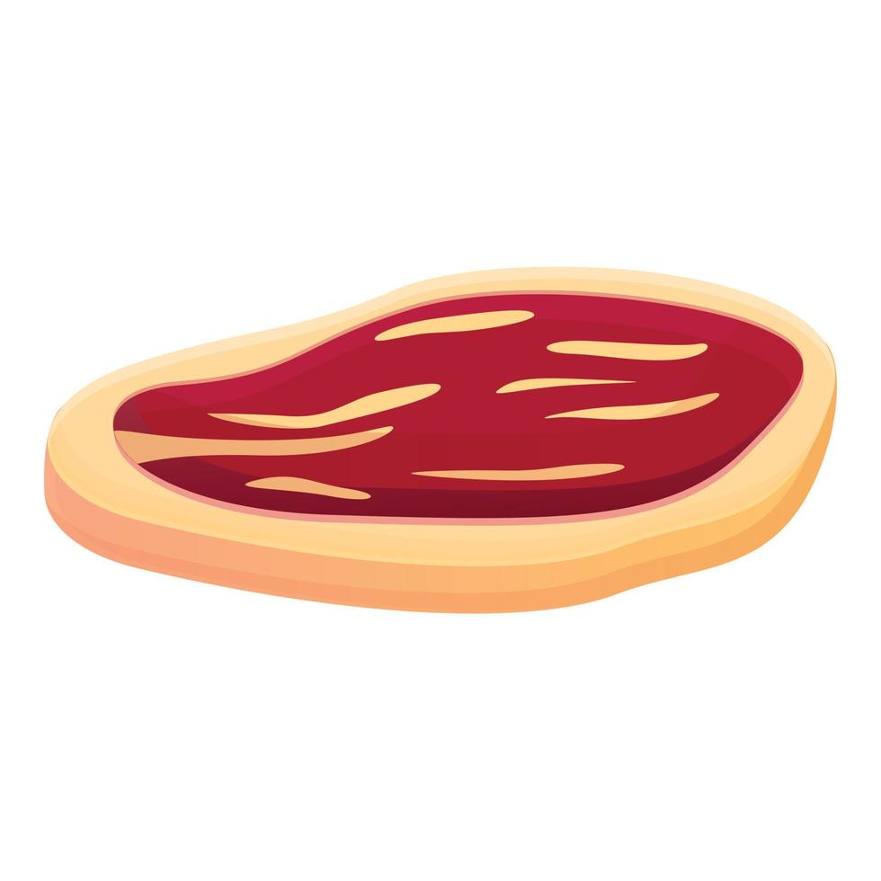 British steak icon, cartoon style vector